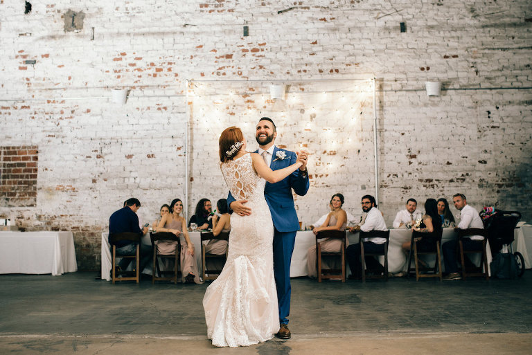 Taupe and Ivory Vintage Travel Inspired Tampa Heights Wedding | The Rialto Theater